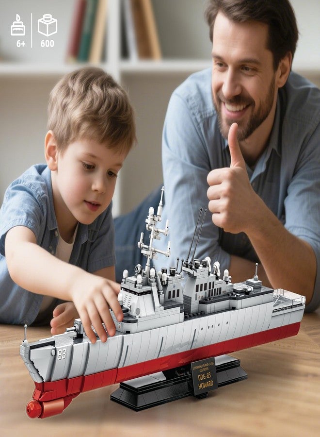 Mov stone Navy Destroyer Building Set, A Gift Compatible with Lego Sets for Boys 8-14 & Adults, Perfect for Military Enthusiasts and Builders Alike (600pcs) - Image 5